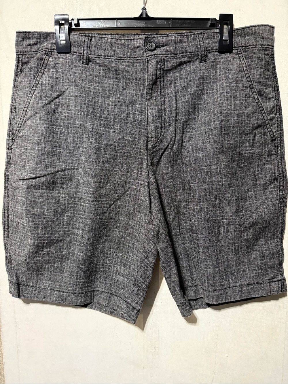 Marc Anthony Gray Textured Flat Front Shorts